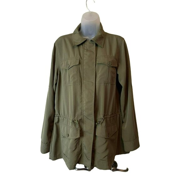 Ladies CHAPS Utility Jacket Size Medium - Picture 2 of 8